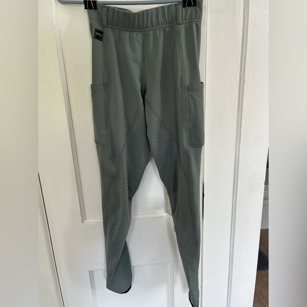 FITS TechTread Full Seat Green Riding Tights